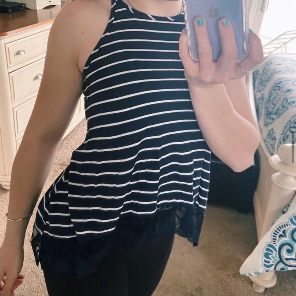 Abercrombie kids stripped tank.